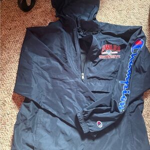 Howard University Champion Blue Windbreaker Hooded Jacket